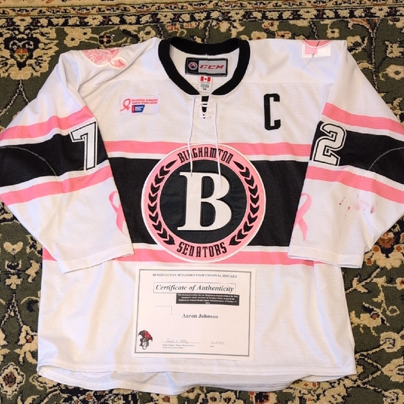 Authentic Game Worn Binghamton Senators Specialty Hockey Jersey